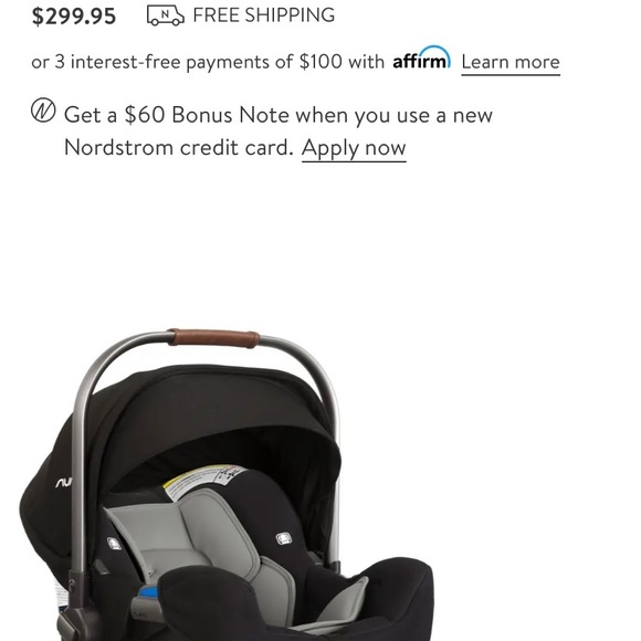 NUNA PIPA LITE LX CARSEAT & BASE W/ NUNA ADAPTER - Picture 3 of 5